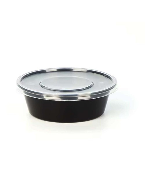 MCR003 MICROWAVE ROUND BLACK BOWL 450ML
