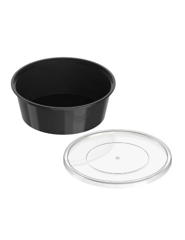 MCR002 MICROWAVE ROUND BLACK BOWL 400ML