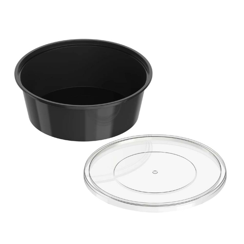 علبة ميكرويف اسود مدور MCR002 400ML