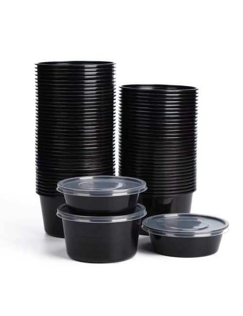 علبة ميكرويف اسود مدور MCR002 400ML