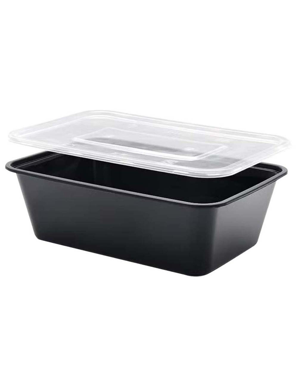 MCB002 MICROWAVE RACTANGULAR BLACK BOWL 650ML