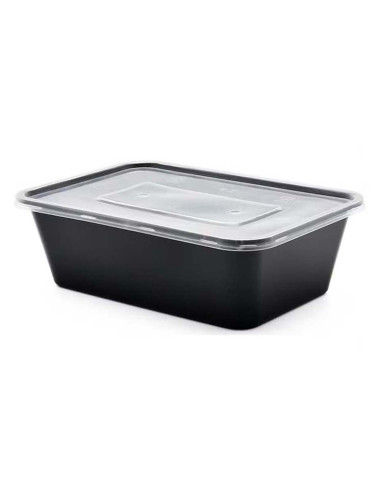 MCB002 MICROWAVE RACTANGULAR BLACK BOWL 650ML