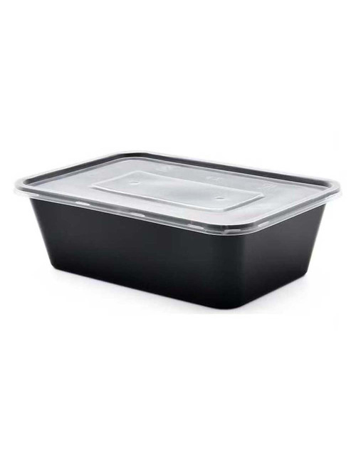 علبة ميكرويف اسود مستطيل MCB003 750ML