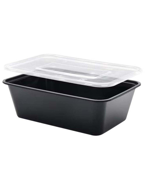 علبة ميكرويف اسود مستطيل MCB003 750ML