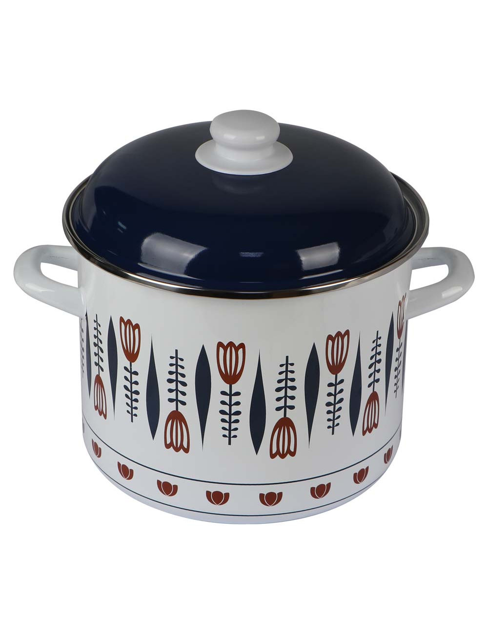 DEEP ENAMEL POT - 22CM