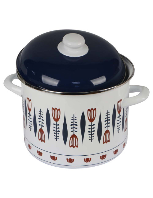 DEEP ENAMEL POT - 22CM