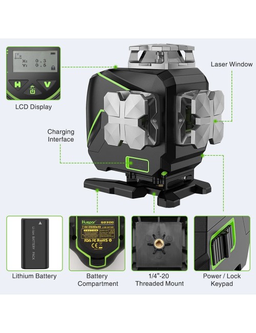 HUEPAR S04CG LASER LEVEL WITH STAND