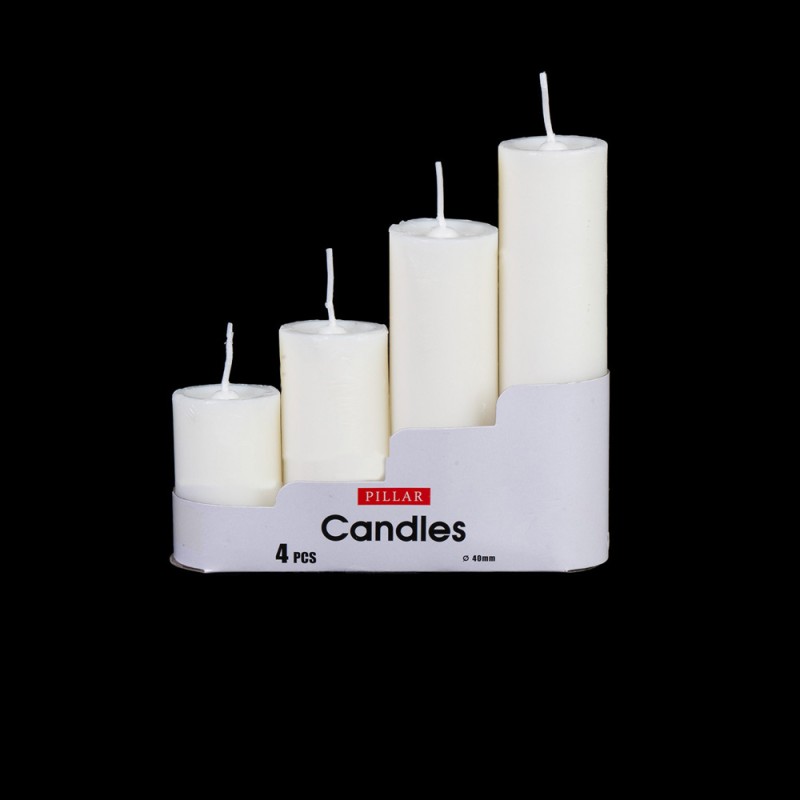 AR-21733-P WAX CANDLE 4 PICES SET