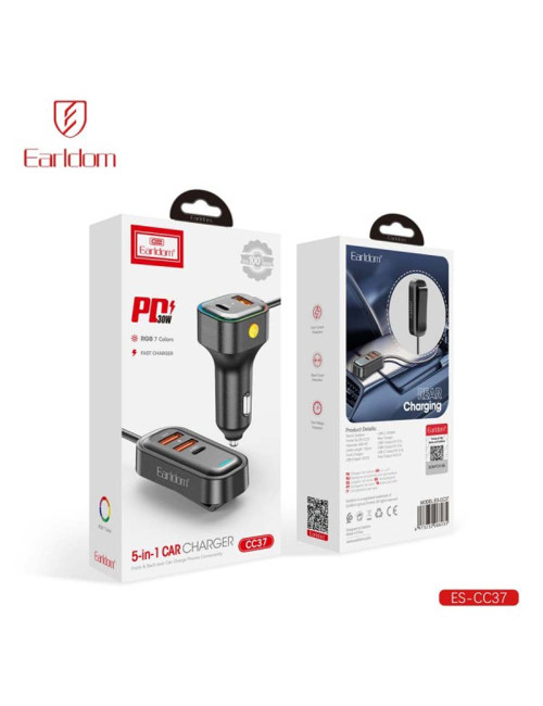 CC37 5 IN 1 CAR CHARGER