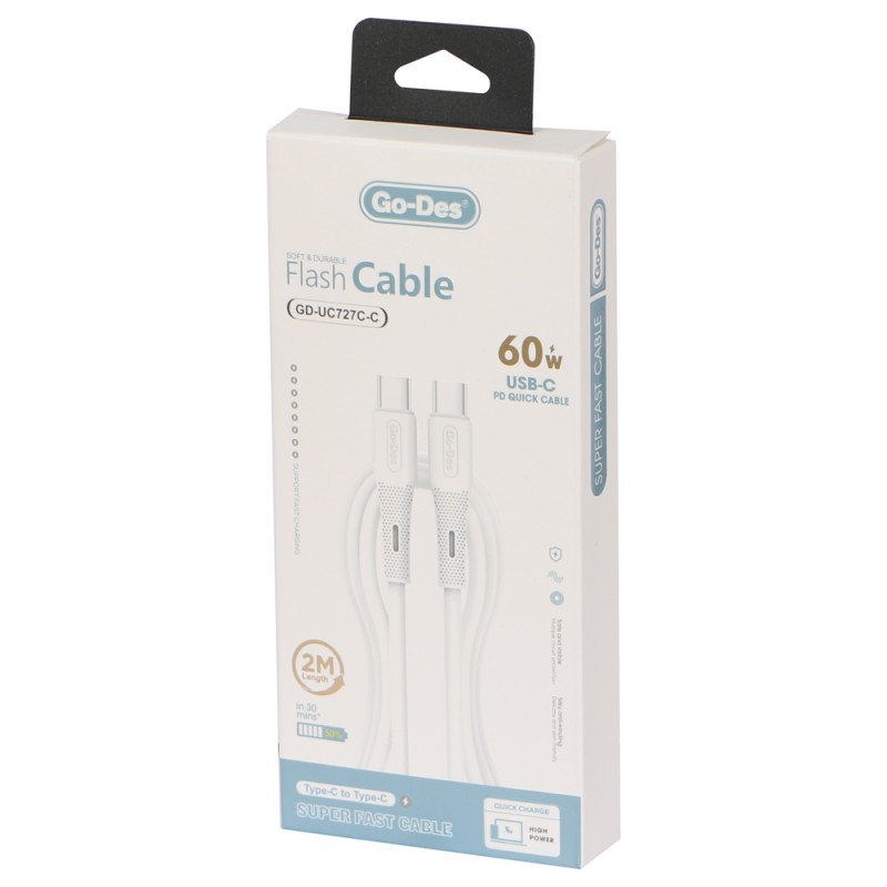 GD-UC727 C TO C SUPER FAST CABLE 60W 2MTR