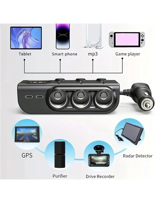 CS4 CAR CHARGER SPLITTER