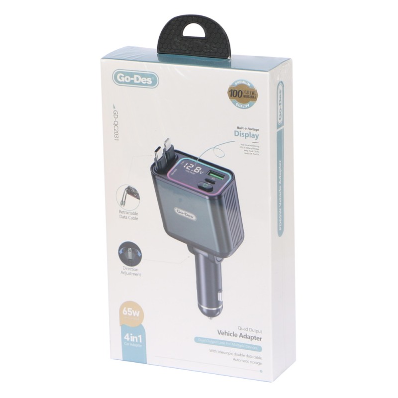 GD-QC2031 4 IN 1 VEHICLE ADAPTOR 65W