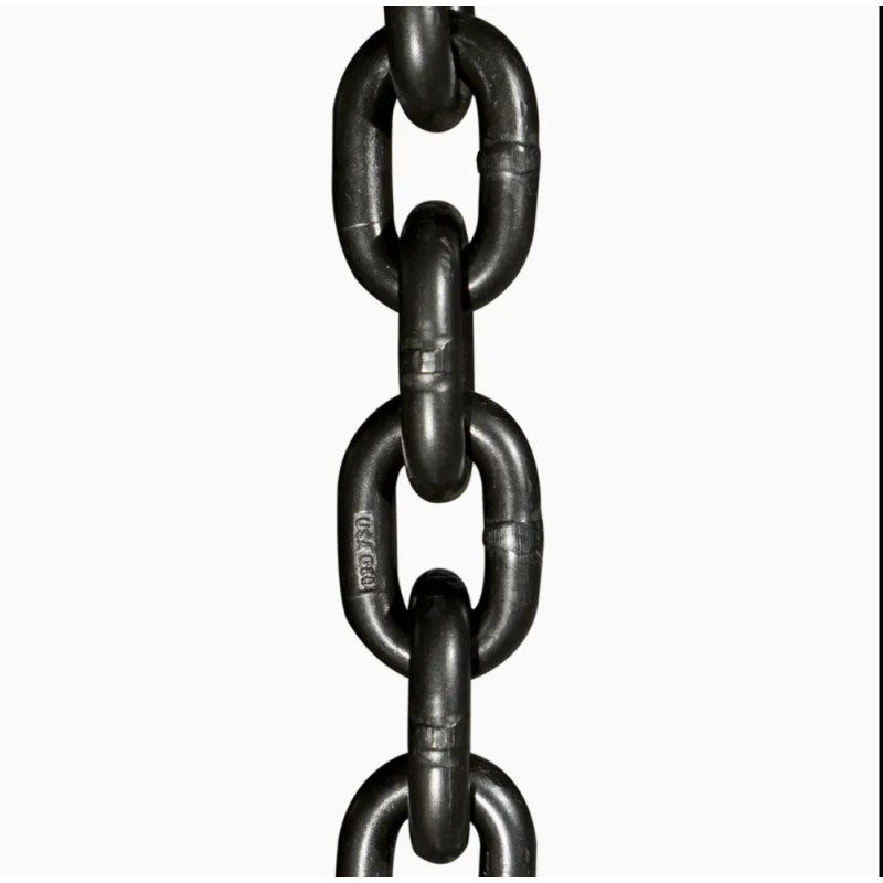 BLACK LINK CHAIN WITH HOOK 10 MM x 6.50 MTR
