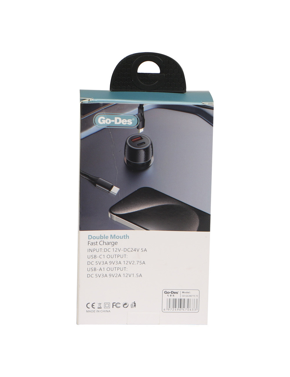 GD-QC2067 CAR ADAPTOR C TO C 48W