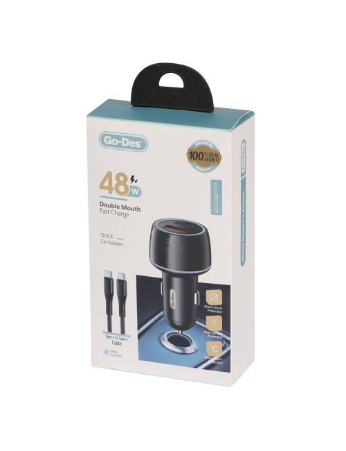 GD-QC2067 CAR ADAPTOR C TO C 48W