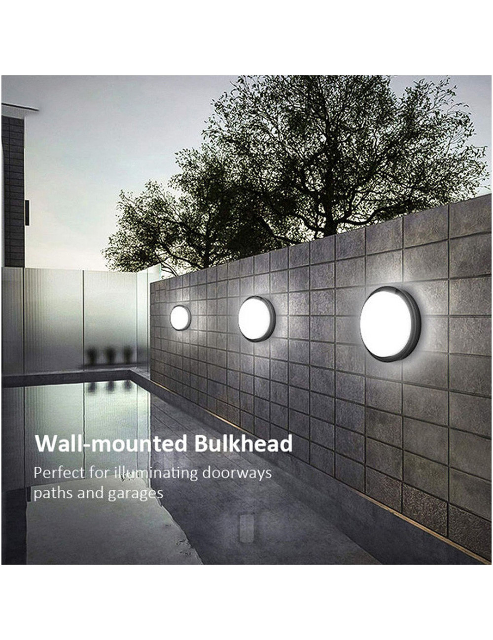 لمبة ابيض مدو ر بلاستيك 18W -LED خارجي اليوسفي