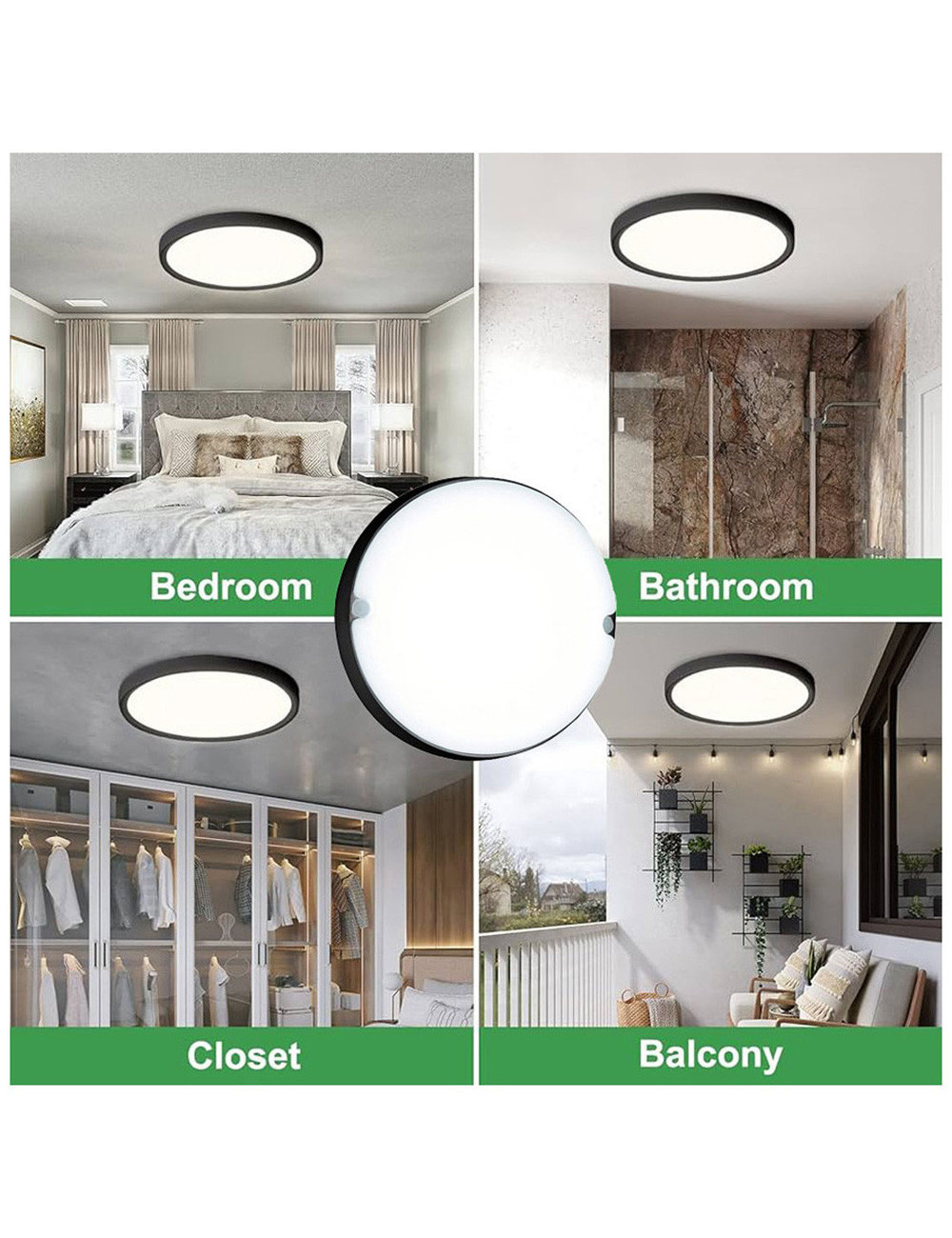 لمبة ابيض مدو ر بلاستيك 18W -LED خارجي اليوسفي