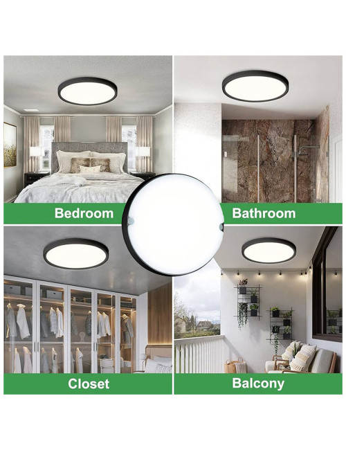لمبة ابيض مدو ر بلاستيك 18W -LED خارجي اليوسفي