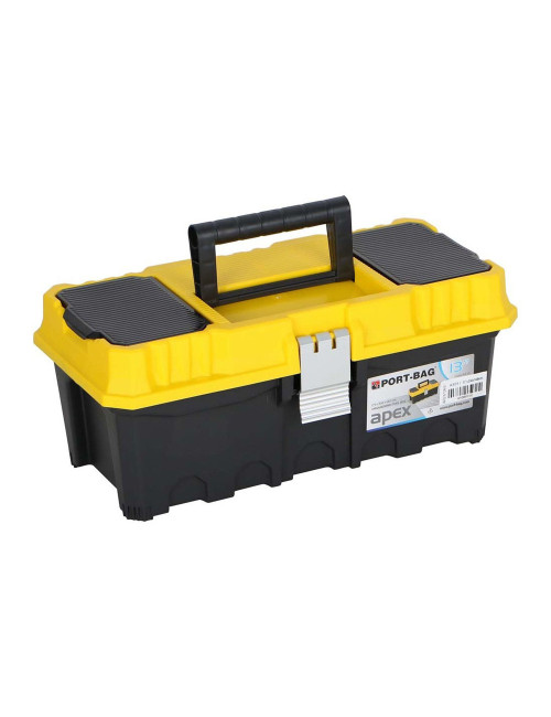 A x .01 PLASTIC TOOL BOX W/ ALUM. LATCHES 13"