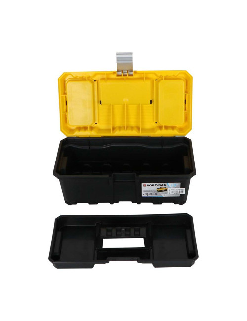 A x .01 PLASTIC TOOL BOX W/ ALUM. LATCHES 13"