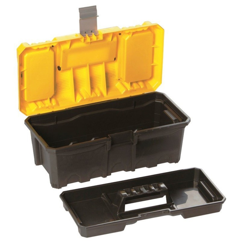 A x .02 PLASTIC TOOL BOX W/ ALUM. LATCHES 16"