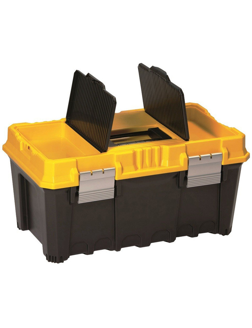 A x .03 PLASTIC TOOL BOX W/ ALUM. LATCHES 19"