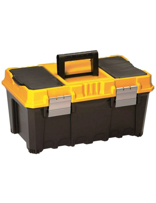 A x .03 PLASTIC TOOL BOX W/ ALUM. LATCHES 19"