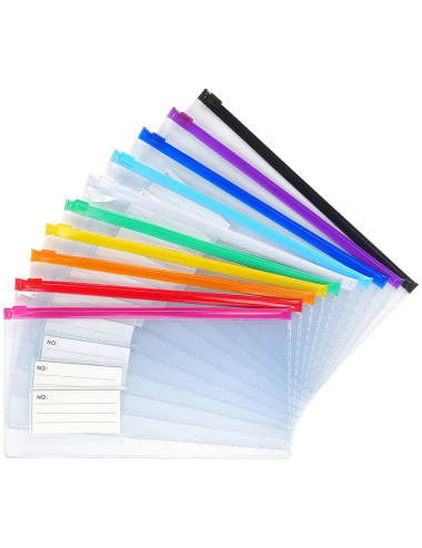 Transparent folder with zipper