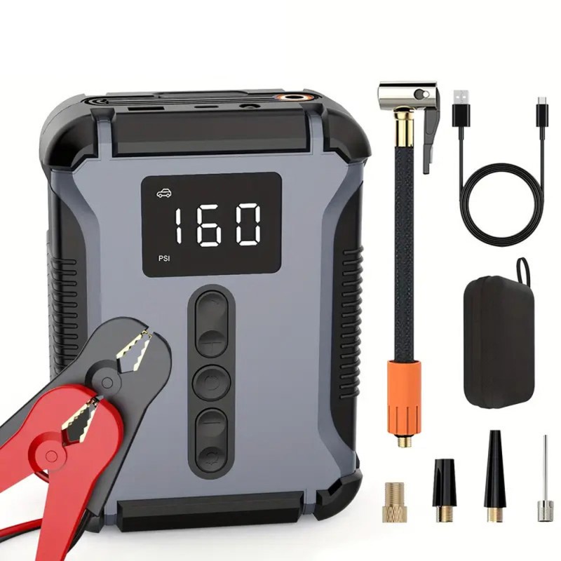 MULTI-FUNCTIONAL START BATTERY WITH AIR COMPRESSOR