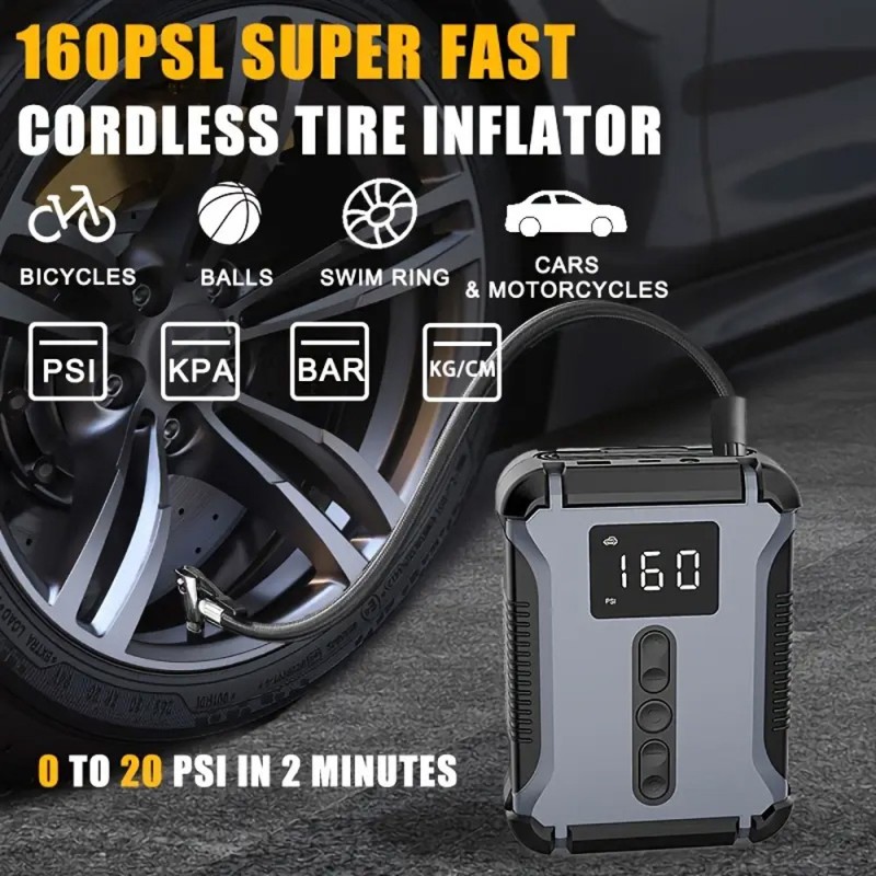 MULTI-FUNCTIONAL START BATTERY WITH AIR COMPRESSOR