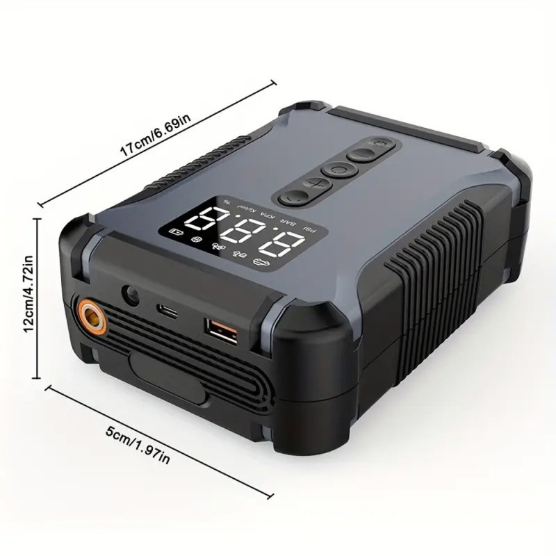 MULTI-FUNCTIONAL START BATTERY WITH AIR COMPRESSOR