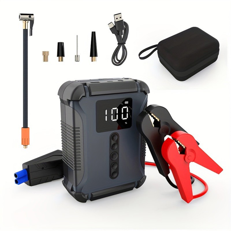MULTI-FUNCTIONAL START BATTERY WITH AIR COMPRESSOR