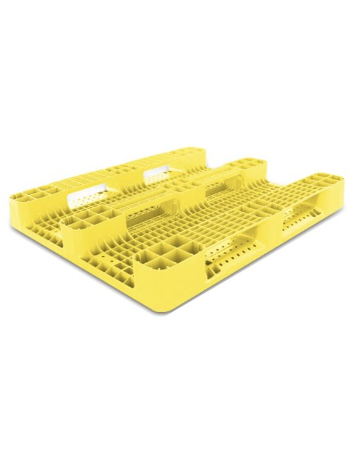 PLASTIC PALLET YELLOW 120 x 100 x 15 CM