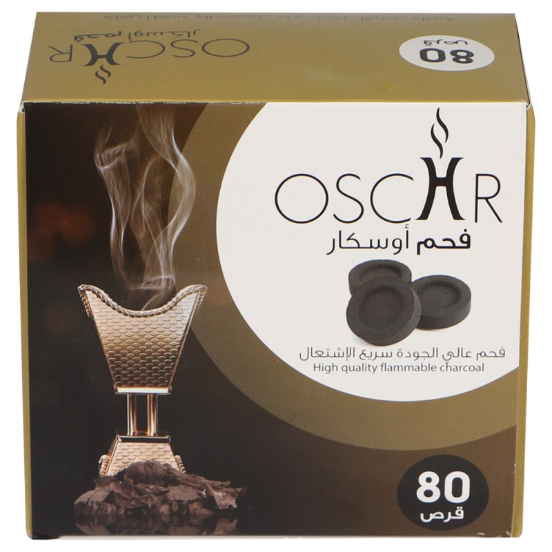 فحم بخور اوسكار الاسود 80 قرص