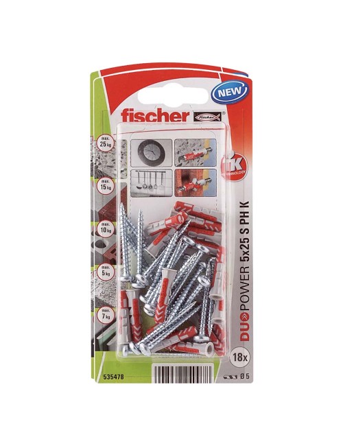 فيشر ديوباور مع برغي 5X25 S K NV 18x(535478)