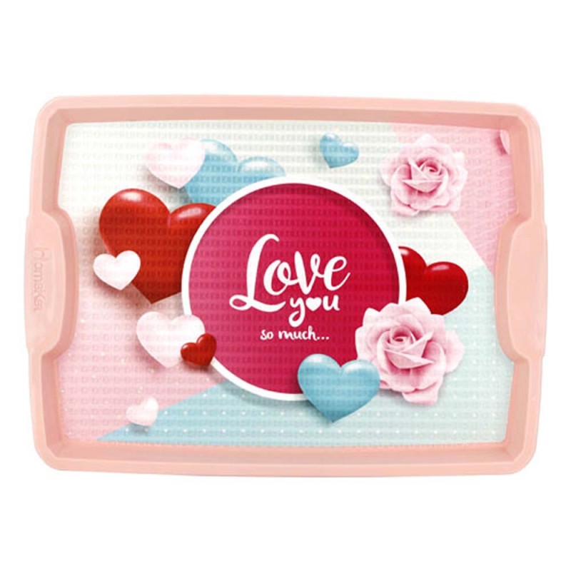3776 TRAY SIZE 4 صينية تقديم بلاستيك مزخرفة مستطيلة