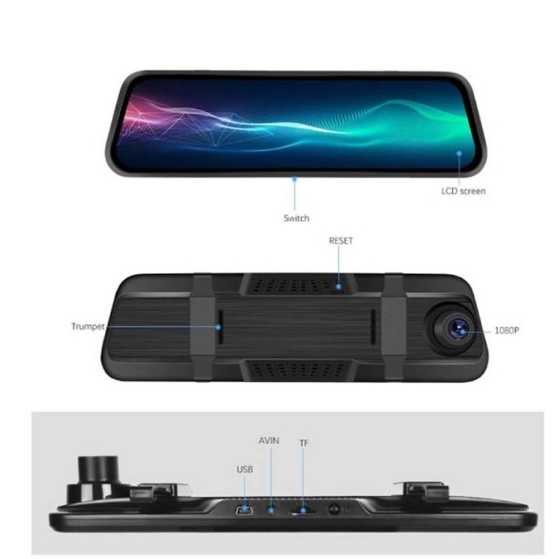 DASH CAM 1080 HD 9.66 INCH
