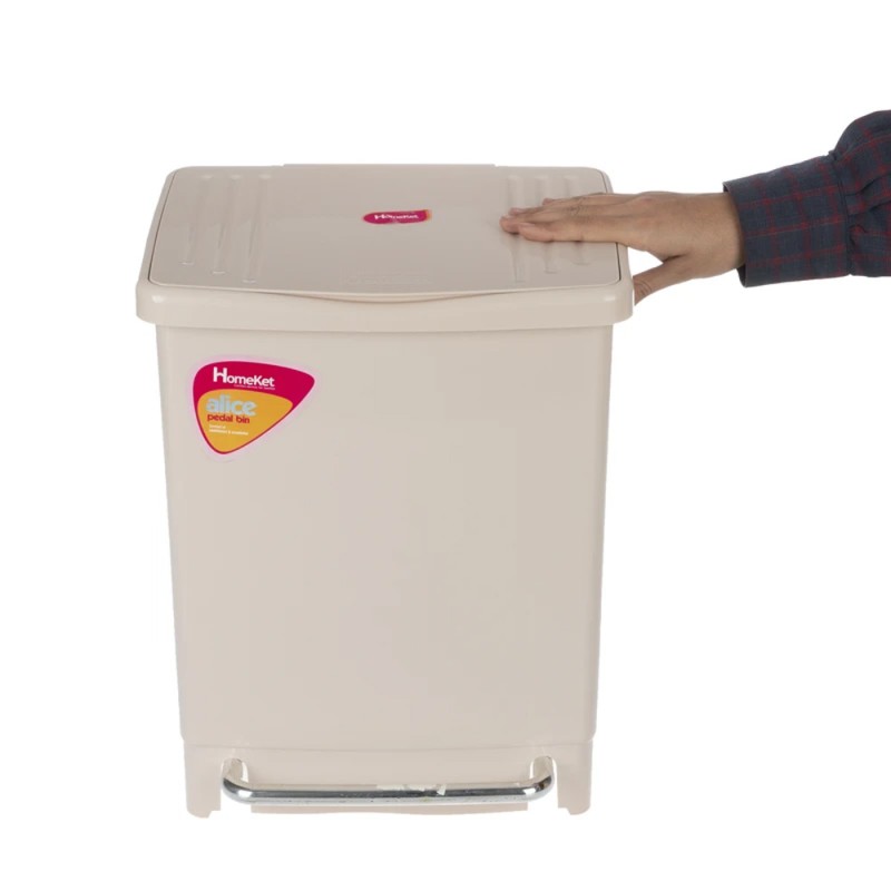 2447 GRAY BUCKET WITH PEDAL سلة زبالة مع دواسة