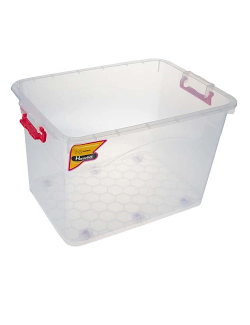 3709 BIG WEELED BOX 100 LTR علبة تخزين بلاستيك شفاف 100 لتر