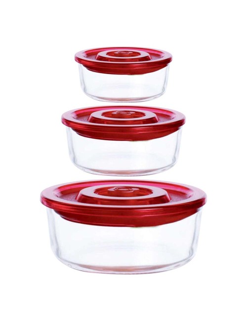 3960 ROUND GLASS CONTAINER 3 PCS/SET