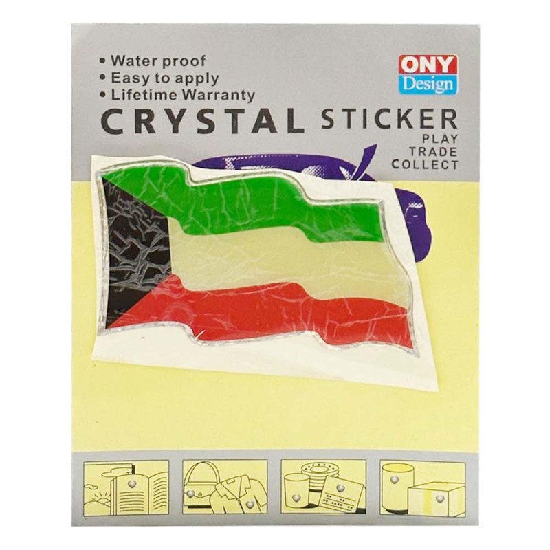 SMALL I LOVE KUWAIT FLAG STICKER