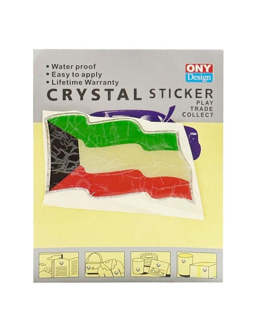 SMALL I LOVE KUWAIT FLAG STICKER