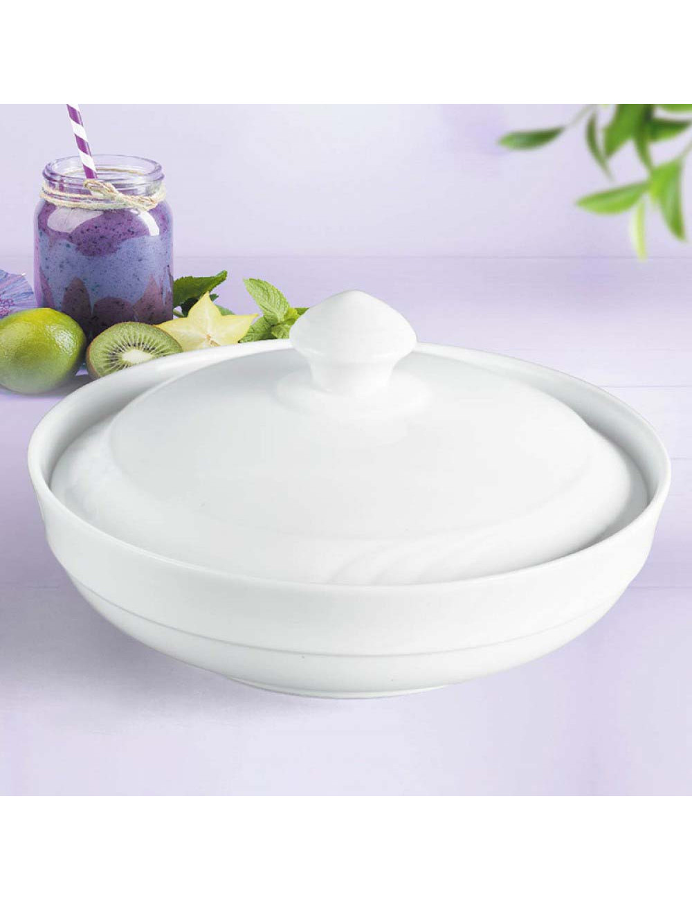Rice Bowl W/Cover 9"