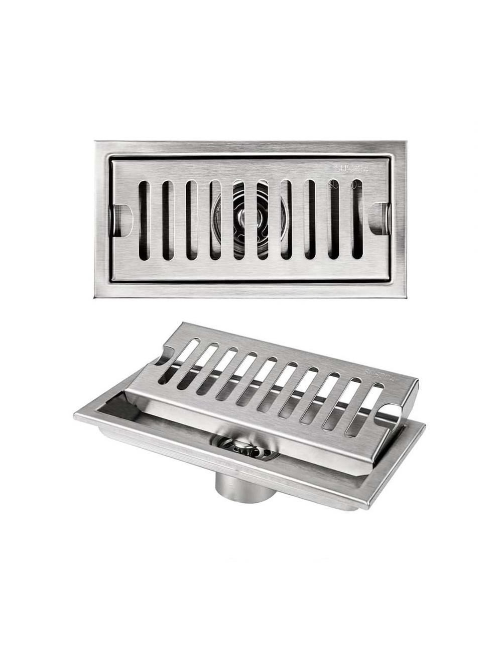 CM-110 STAINLESS STEEL FLOOR DRAIN SILVER 10*20CM-0.8MM
