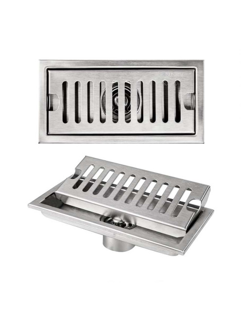 CM-110 STAINLESS STEEL FLOOR DRAIN SILVER 10*20CM-0.8MM