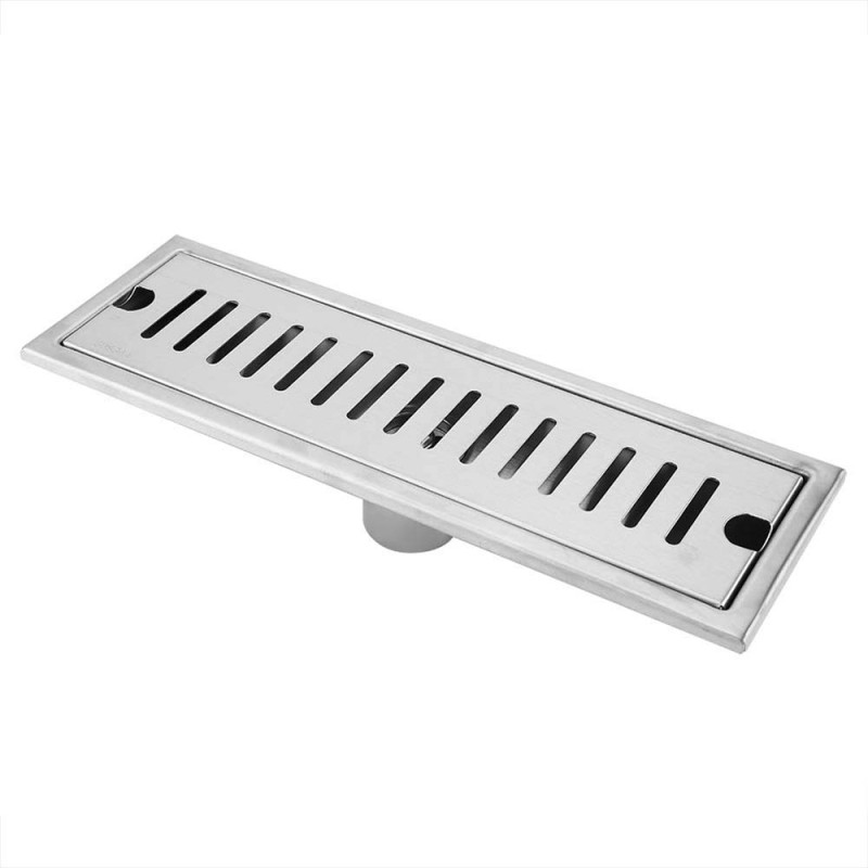 CM-112 STAINLESS STEEL FLOOR DRAIN SILVER 10*40CM-0.8MM