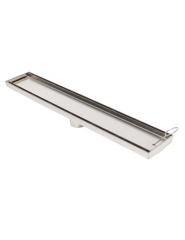 CM-118 STAINLESS STEEL FLOOR DRAIN CERAMIC SILVER 8*30CM-1.2MM