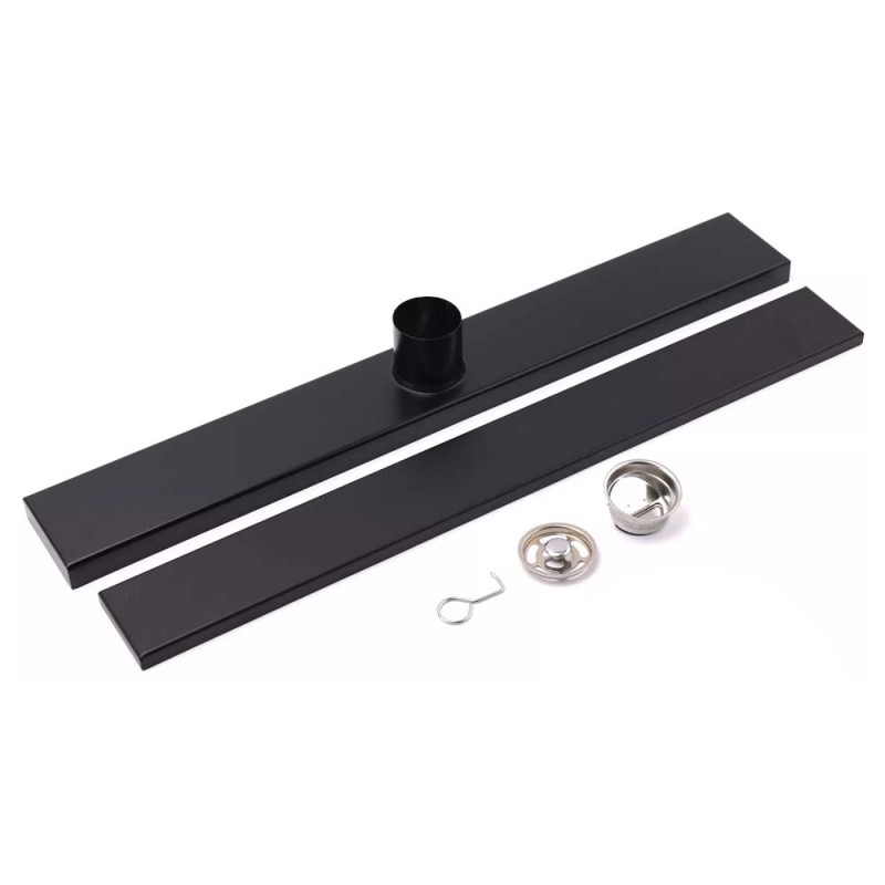 CM-125 STAINLESS STEEL FLOOR DRAIN BLACK 8*50CM-1.2MM