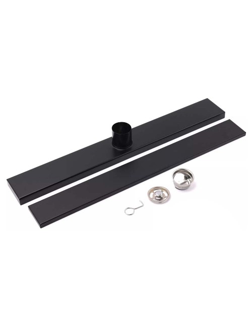 CM-125 STAINLESS STEEL FLOOR DRAIN BLACK 8*50CM-1.2MM