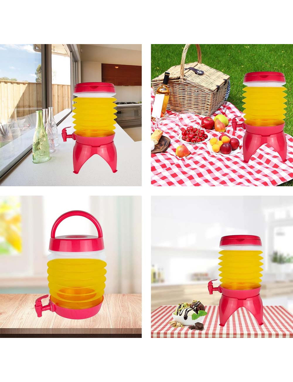 OUTDOOR FOLDING WATER BUCKET 7.5L MULTI-COLOR